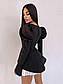 Чорне міні плаття з об'ємними рукавами та короткою спідницею з воланом (р. S-M) 66035001Е, фото 3