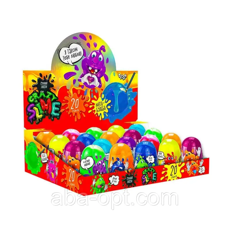 Гр В`язка маса "Crazy Slime" колба SLM-06-01U УКР (20) ЦІНА ЗА 1 ШТУКУ "Danko Toys"