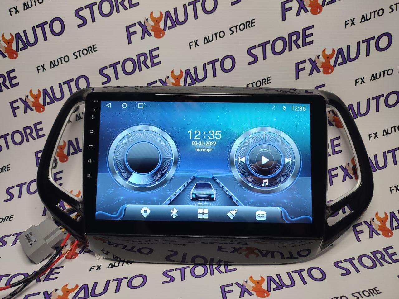 Магнітола 4/32 Gb Android 10 для Jeep Compass 2017-2022 8 ядер 4g-sim DSP нова 10 дюймів