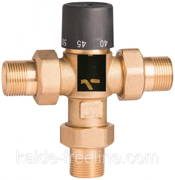 Термозмішувальний клапан 3/4" 30-60С GROSS (висновок по центру)