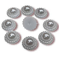 Напівнамистини Сонечко 25 г 13 мм Білий +-77 шт.