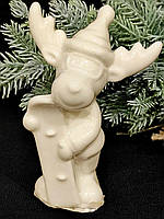 Статуетка кераміка лось зі сноубордом