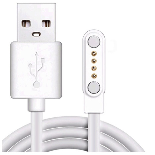 USB кабель для Smart Watch (4 pin / 7,62mm) 1A 60см Білий, фото 1