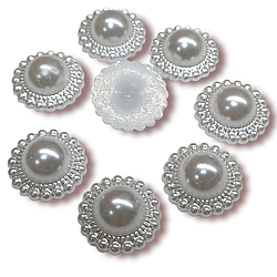 Напівнамистини Сонечко 25 г 18 мм Білий +-31 шт.