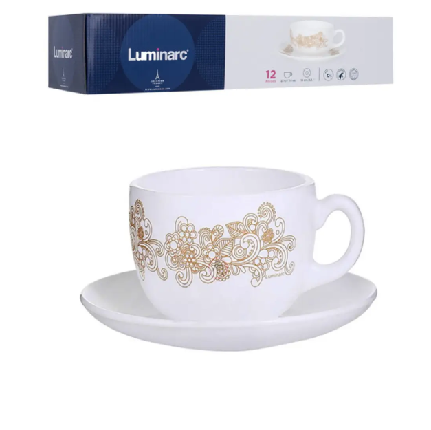 Сервіз чайний Luminarc Essence Celebration 12 предметів 220мл (P6912)
