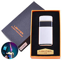 USB-зажигалка Электроимпульсная Lighter Lollipop Silver Ice с сенсорной кнопкой