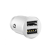 Автомобільний зарядний пристрій Baseus Grain Car Charger 3.1A White