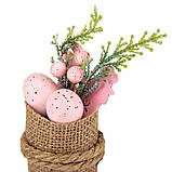 Великодня композиція «Рожеві крашанки», 15 см ELISEY, фото 2