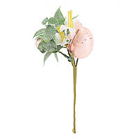 Декоративная веточка "Розовые крашанки", 18 см