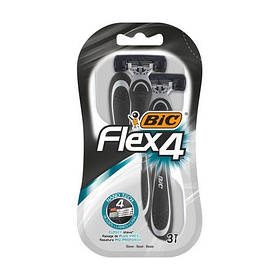 Одноразові станки для гоління 3 шт. BIC Flex 4 02338