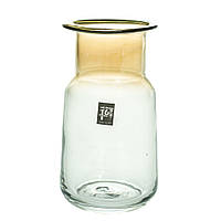 УЦІНКА Скляна ваза "Кензо", 20 см. (бульбашки повітря)