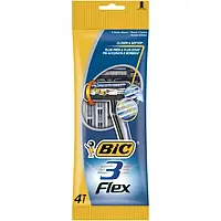 Одноразовые бритвенные станки 4 шт. BIC 3 Flex 02339