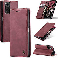 Чохол книжка з магнітом Xiaomi Redmi Note 11 CaseMe Wine