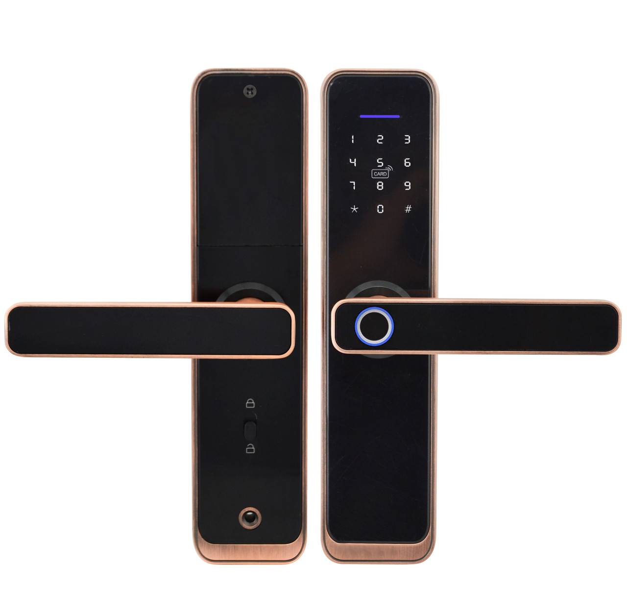 Електронний дверний замок NaviCat X9 з підтримкою програми TUYA Bronze, фото 1