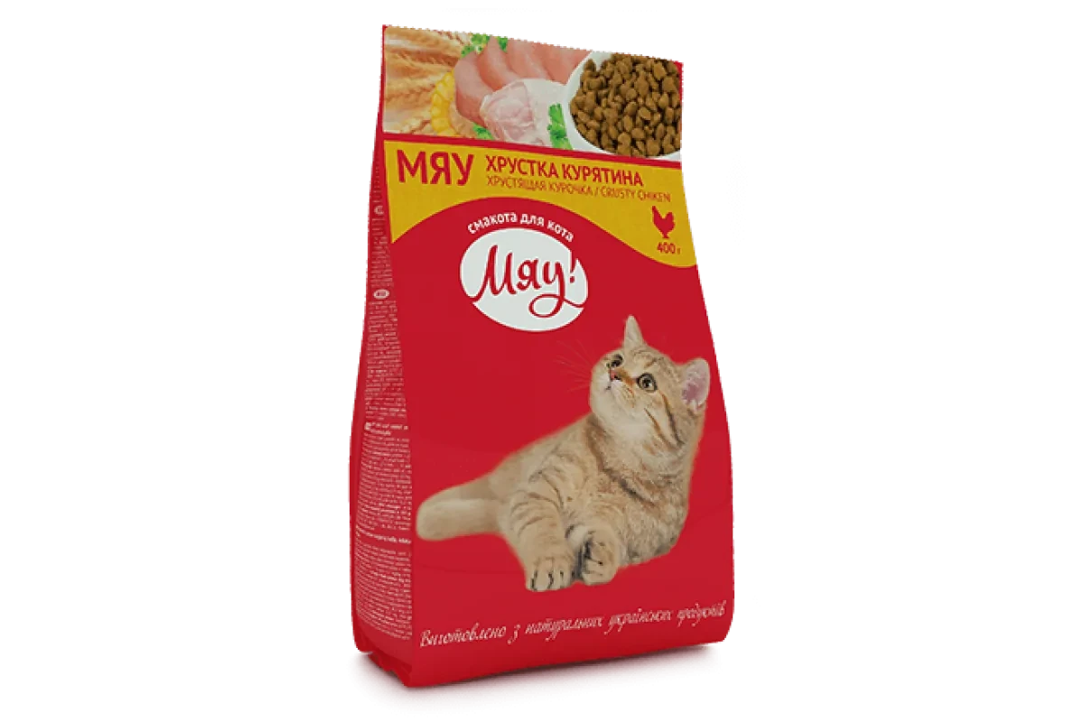 Сухой корм Мяу Хрустящая курочка 300 г, фото 1