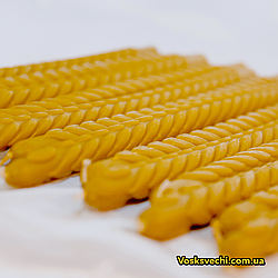 Фігурні свічки «Колос» ручної роботи з бджолиного воску 28 шт