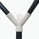 Вішалка стійка для верхнього одягу вішалка для підлоги чорна металева, фото 10