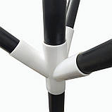 Вішалка стійка для верхнього одягу вішалка для підлоги чорна металева, фото 5