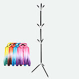 Вішалка стійка для верхнього одягу вішалка для підлоги чорна металева, фото 3