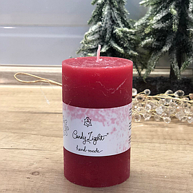 Свічки кольору бордо парафінові 6*10 см горіння 30 годин