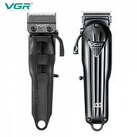 Профессиональная машинка для стрижки волос роторная беспроводная черная бритва с LED-дисплеем VGR V-282