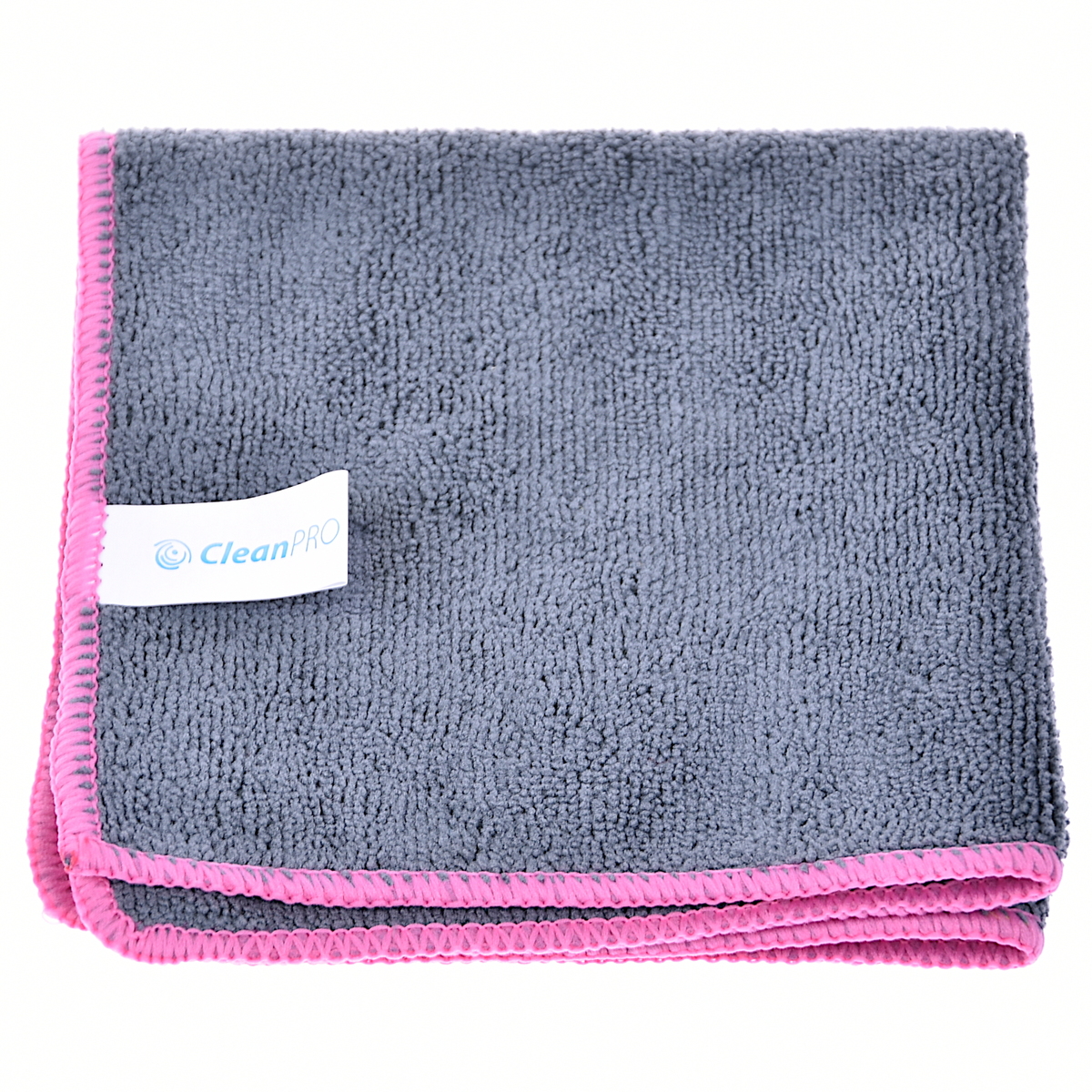 Серветка мікрофіброва 32x32 CleanPRO Ultra Soft, сіро-червона, 220 г/м2