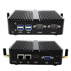 Безвентиляторний міні-ПК VenBox Intel M4-J4125  VGA, HDMI, 2xLAN,2xRS