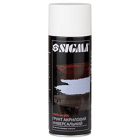 Ґрунт аерозольний акриловий 400 мл RAL 9010 білий SIGMA (2737511)