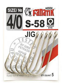 Одинарний гачок Fanatik S-58 No 4/0
