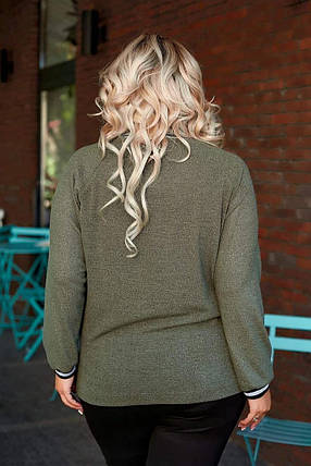 Лаконічна жіноча кофта Тканина "Машинна в'язка+Люрексова нитка" 52, 54, 62, 64, 66 розмір 52, фото 2