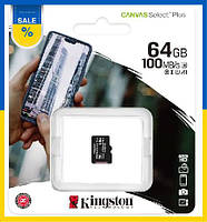 Карта памяти micro SDHC 64GB Kingston class 10 UHS-3 без адаптера