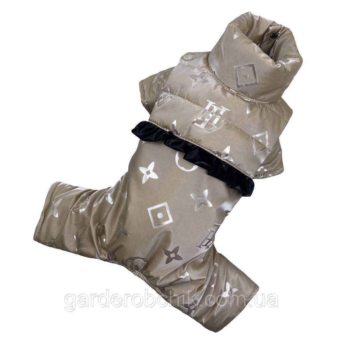 Комбінезон зимовий для собаки "Дівчинки LV" AD-24 із закритим животом S-XXL. Одяг для собак