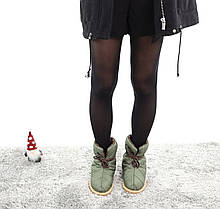 Жіночі зимові черевики Louis Vuitton Boots Green / Луї Віттон Зелені, фото 2