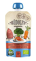 Пюре Rudolfs Овощи с лососем от 6 месяцев органическое 110 гр