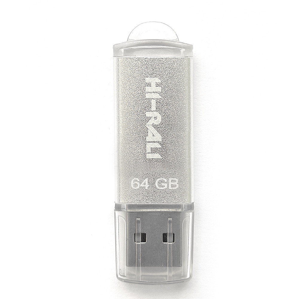 Флеш-накопитель USB 64GB Hi-Rali Rocket Series Silver (HI-64GBVCSL)