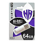 Флеш-накопитель USB 64GB Hi-Rali Rocket Series Silver (HI-64GBVCSL), фото 2