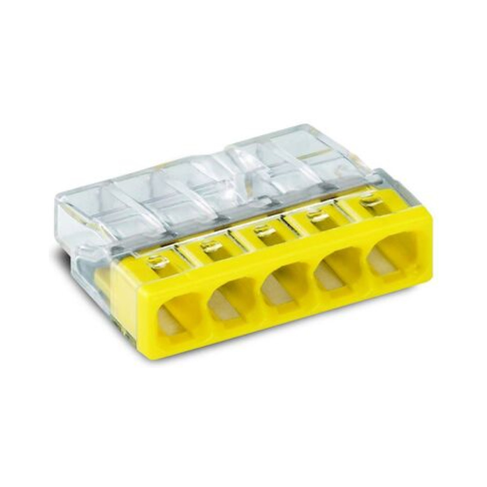 Клема WAGO на 5 провотів 0,5-2,5 mm2 для розподільних коробок 2273-205