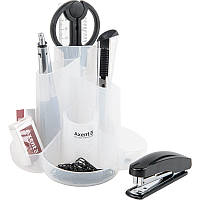 Набір настільний Axent Cascade 2105-21-A, 9 предметів, білий