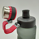 Спортивна пляшка для води 850 мл, EL-1240, Чорна / Пляшечка для залу / Пластикова фляга для води, фото 9
