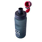 Спортивна пляшка для води 850 мл, EL-1240, Чорна / Пляшечка для залу / Пластикова фляга для води, фото 7
