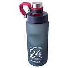 Спортивна пляшка для води 850 мл, EL-1240, Чорна / Пляшечка для залу / Пластикова фляга для води, фото 5