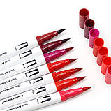 Набір двосторонніх маркерів FineLiner / Brush Markers Pens 60 кольорів, фото 6
