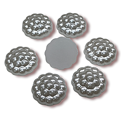 Напівнамистини Малина 25 г 16 мм Білий +-40 шт.