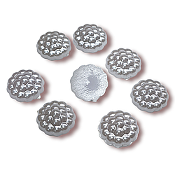 Напівнамистини Малина 25 г 13 мм Білий +-73 шт.