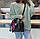 Маленька жіноча сумка зі стрічкою та замком чорна, фото 6