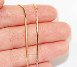 Ланцюжок Xuping. Довжина: 45,5-51 см. Ширина: 1 мм. Медичне золото., фото 6