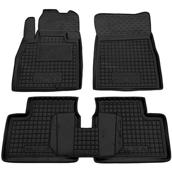 Гумові килимки в салон Nissan Micra (K13) 2010-, фото 1
