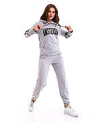 Костюм жіночий комплект-кофта з капюшоном та брюки якість коттон 100% інтерлок