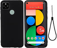 Google Pixel 5a ( 5G ) чехол накладка СИЛИКОН КЕЙС Black