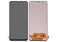 Дисплей для Samsung A70 (A705) із сенсором чорний + рамка TFT (InCell) (без вирізу під відбиток)